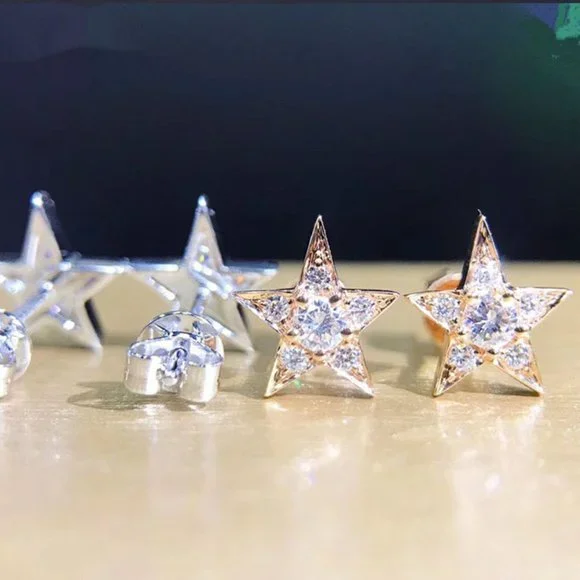 ✨Trendy 14K Gold Plated Sweet Five-pointed Star Earrings, GPMB1564 - Picture 3 of 3